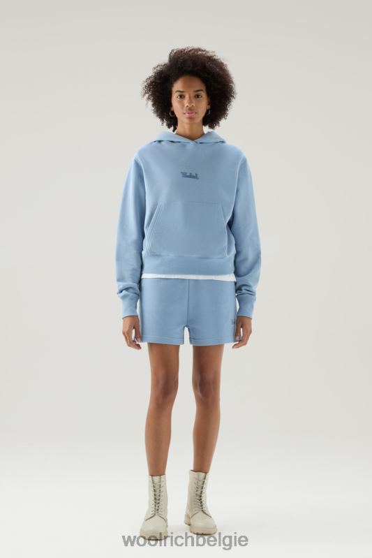 lichte short van puur katoen Woolrich vrouwen 8TTN0146 bleek indigo kleding