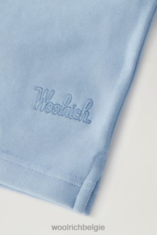 lichte short van puur katoen Woolrich vrouwen 8TTN0146 bleek indigo kleding