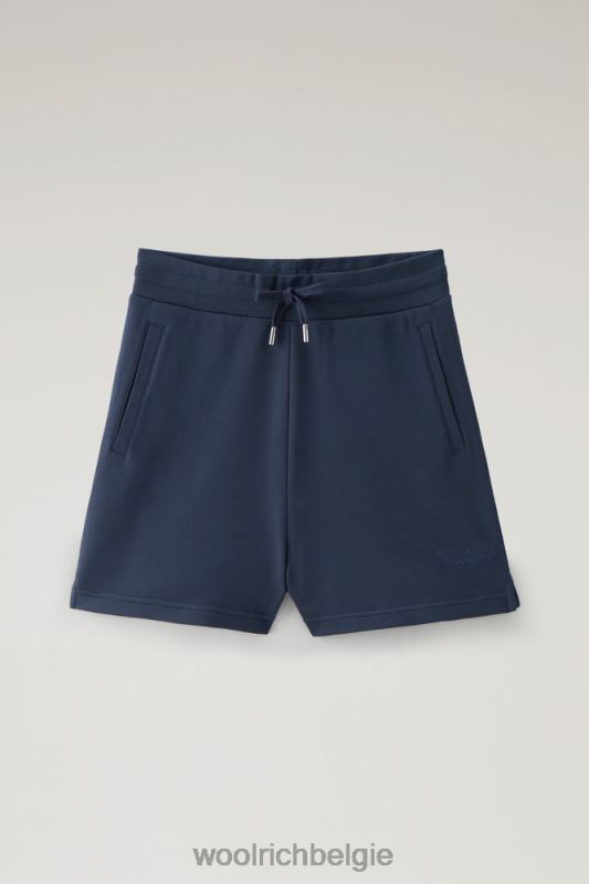 lichte short van puur katoen Woolrich vrouwen 8TTN0197 Melton blauw kleding