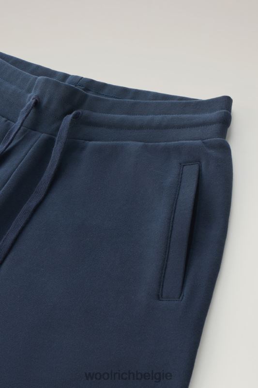 lichte short van puur katoen Woolrich vrouwen 8TTN0197 Melton blauw kleding