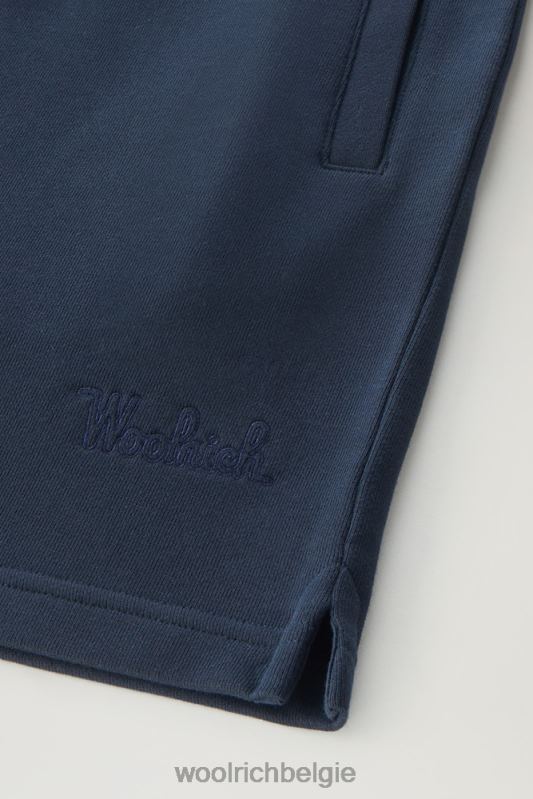 lichte short van puur katoen Woolrich vrouwen 8TTN0197 Melton blauw kleding