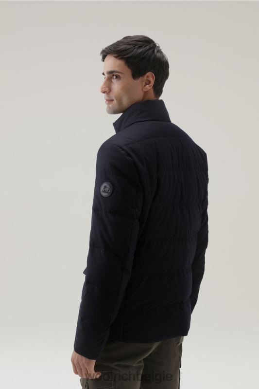 luxe blazer van vitale barberis canonico-wol Woolrich Heren 8TTN0637 Melton blauw kleding