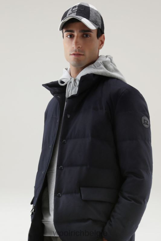 luxe blazer van vitale barberis canonico-wol Woolrich Heren 8TTN0637 Melton blauw kleding
