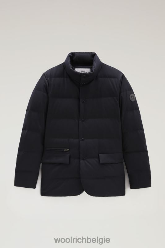 luxe blazer van vitale barberis canonico-wol Woolrich Heren 8TTN0637 Melton blauw kleding