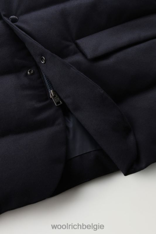 luxe blazer van vitale barberis canonico-wol Woolrich Heren 8TTN0637 Melton blauw kleding