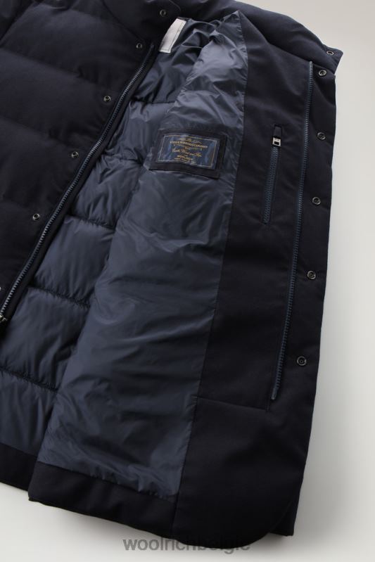 luxe blazer van vitale barberis canonico-wol Woolrich Heren 8TTN0637 Melton blauw kleding