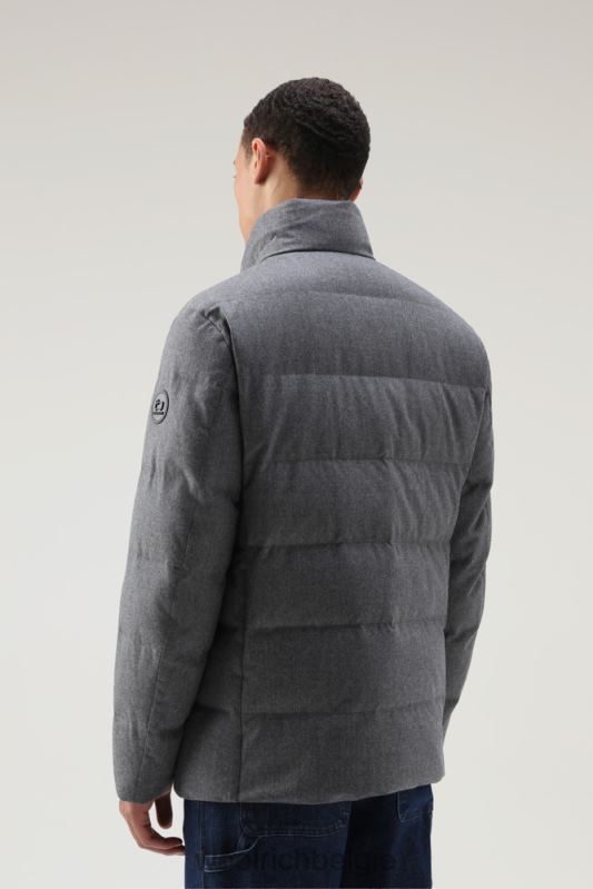 luxe blazer van vitale barberis canonico-wol Woolrich Heren 8TTN0746 middengrijs gemêleerd kleding