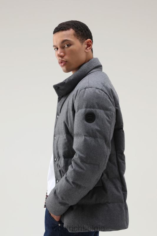 luxe blazer van vitale barberis canonico-wol Woolrich Heren 8TTN0746 middengrijs gemêleerd kleding