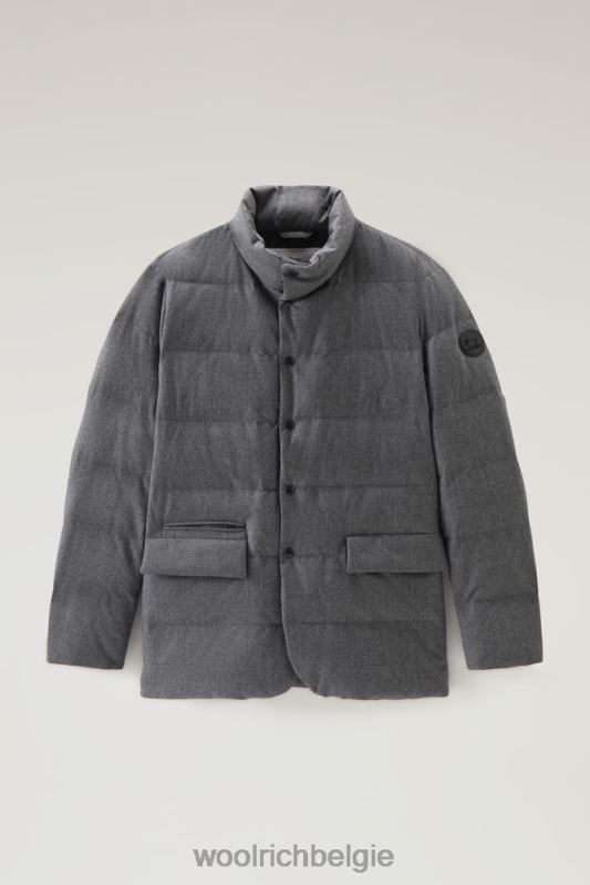 luxe blazer van vitale barberis canonico-wol Woolrich Heren 8TTN0746 middengrijs gemêleerd kleding