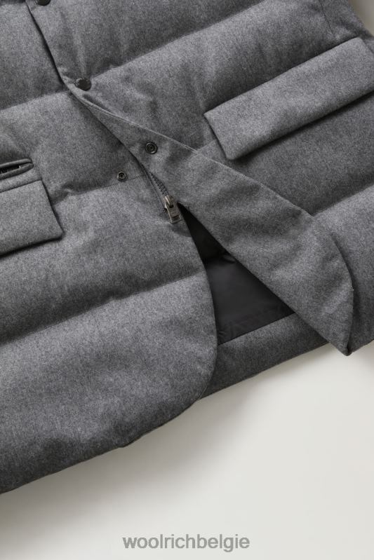 luxe blazer van vitale barberis canonico-wol Woolrich Heren 8TTN0746 middengrijs gemêleerd kleding