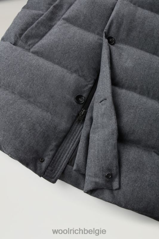 luxe lange parka van vitale barberis canonico-wol Woolrich Heren 8TTN0656 middengrijs gemêleerd kleding