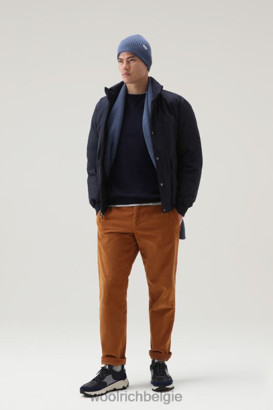 luxe ronde hals van puur kasjmier Woolrich Heren 8TTN0717 Melton blauw kleding