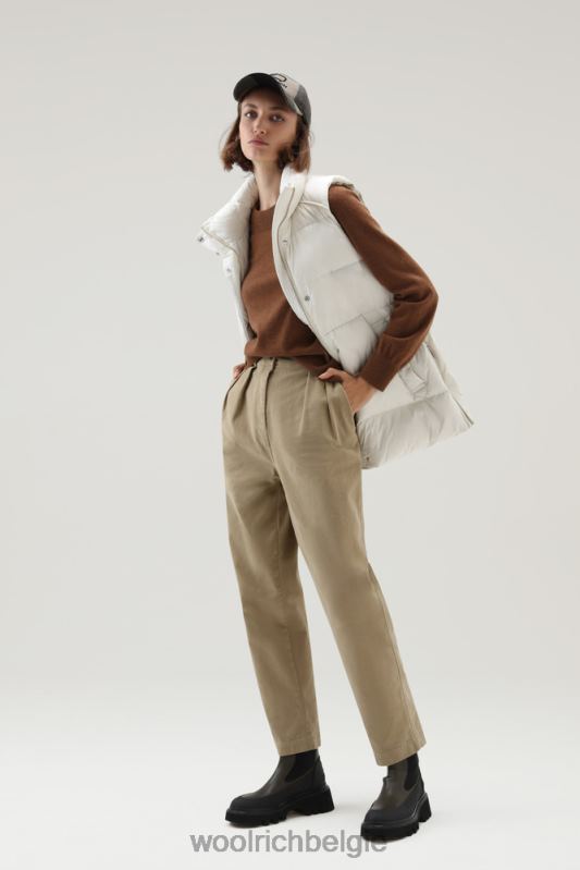 luxe trui van kasjmier met ronde hals Woolrich vrouwen 8TTN0258 donkere kameel kleding
