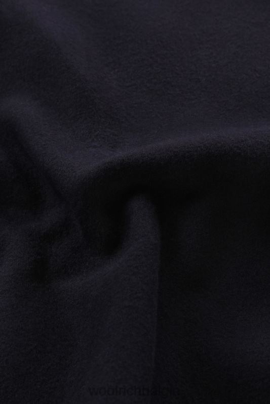 manteco overshirt van zuivere dubbele wol Woolrich vrouwen 8TTN0235 Melton blauw kleding