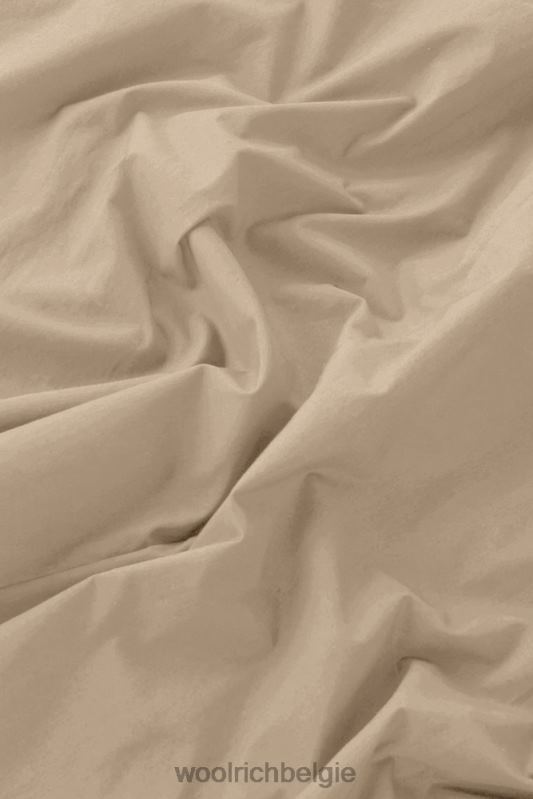 midi-jurk van popeline van puur katoen Woolrich vrouwen 8TTN0332 veer beige kleding