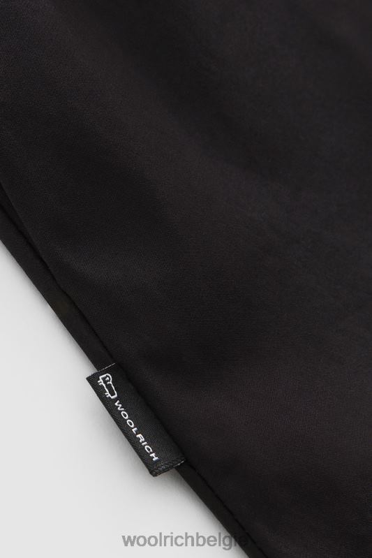 midi-jurk van popeline van puur katoen Woolrich vrouwen 8TTN0337 zwart kleding