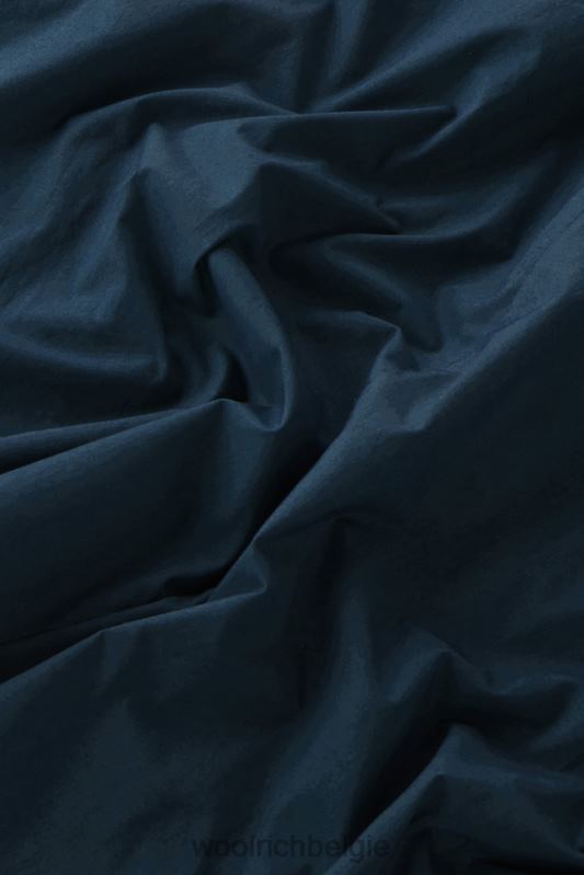 midi-jurk van popeline van puur katoen Woolrich vrouwen 8TTN0339 Melton blauw kleding