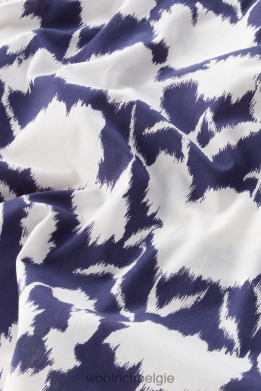 mouwloze blouse van puur katoenpopeline Woolrich vrouwen 8TTN0101 Melton blauwe bloem kleding