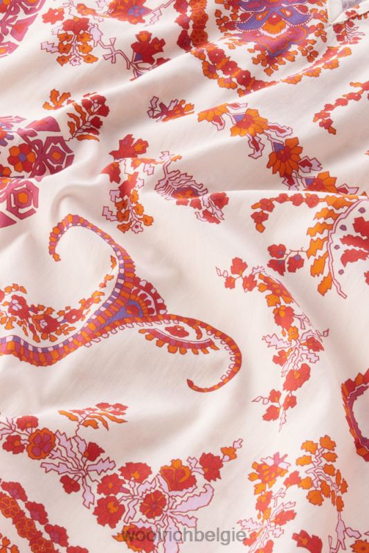 mouwloze blouse van puur katoenpopeline Woolrich vrouwen 8TTN085 marine scharlaken paisley kleding