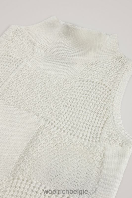 mouwloze cropped top van puur katoen-danielle cathari Woolrich vrouwen 8TTN0157 zeezout kleding