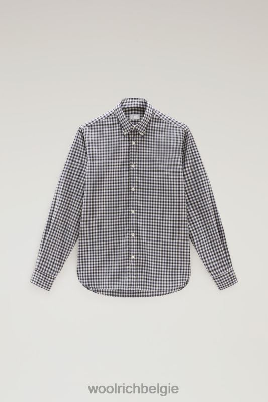 overhemd van coole scheermerinowol Woolrich Heren 8TTN0805 blauwe buffel kleding