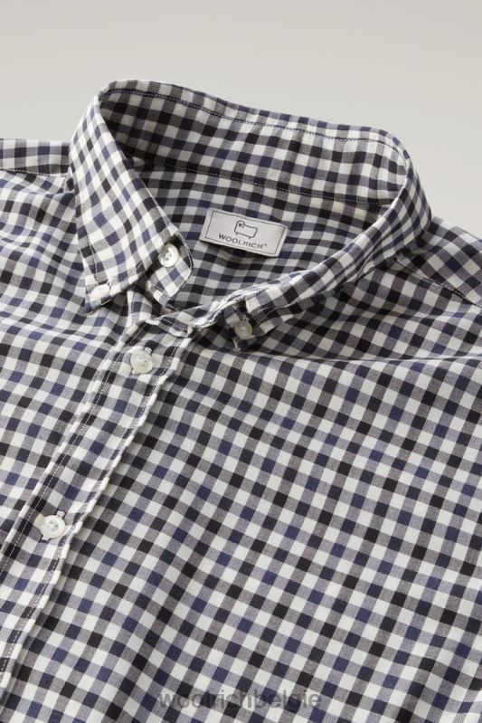 overhemd van coole scheermerinowol Woolrich Heren 8TTN0805 blauwe buffel kleding
