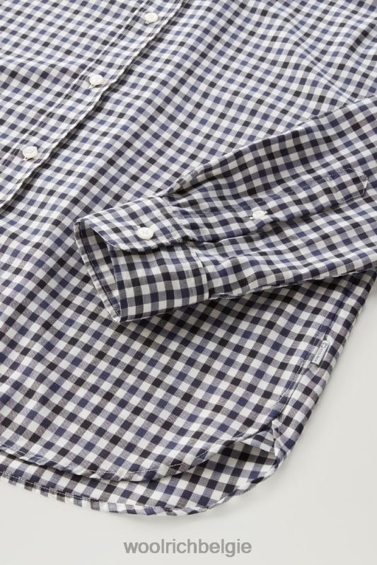 overhemd van coole scheermerinowol Woolrich Heren 8TTN0805 blauwe buffel kleding
