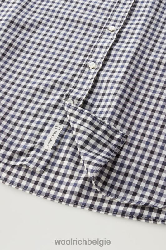 overhemd van coole scheermerinowol Woolrich Heren 8TTN0805 blauwe buffel kleding