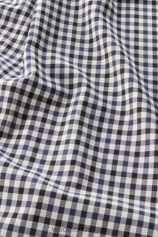 overhemd van coole scheermerinowol Woolrich Heren 8TTN0805 blauwe buffel kleding