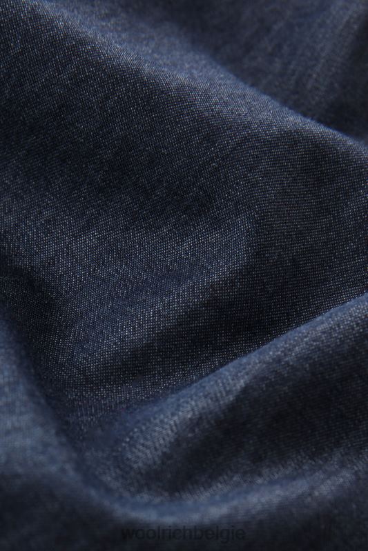 overhemd van puur katoenen chambray Woolrich Heren 8TTN0660 donkere indigo kleding