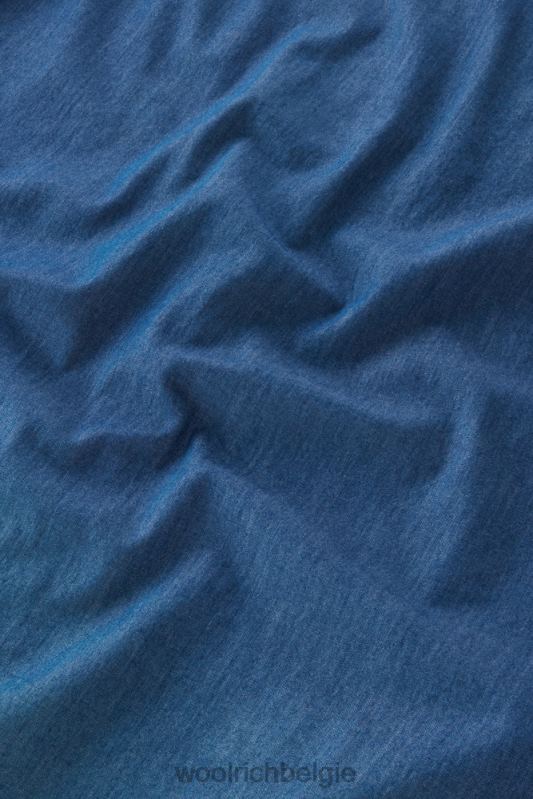 overhemd van puur katoenen chambray Woolrich Heren 8TTN0712 gebleekte indigo kleding