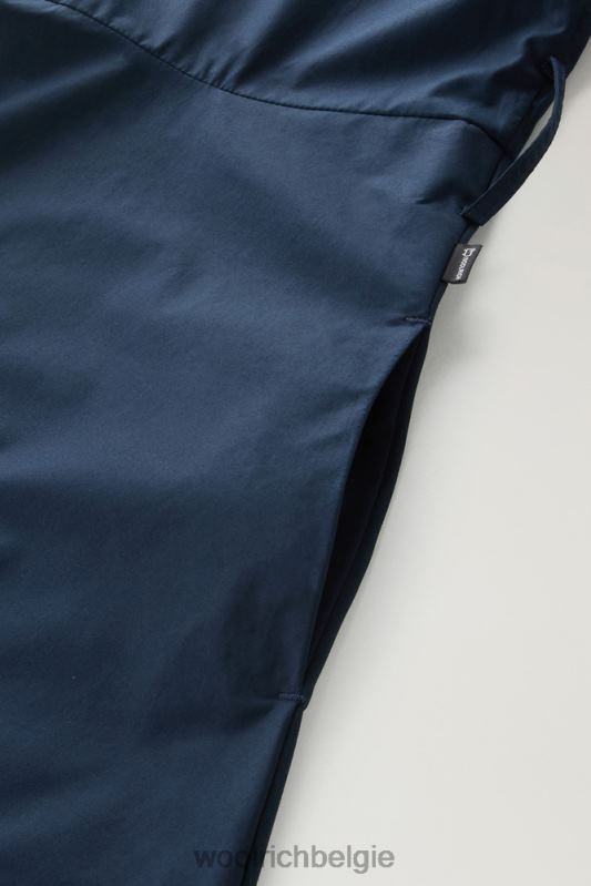 overhemdjurk van popeline van puur katoen Woolrich vrouwen 8TTN05 Melton blauw kleding