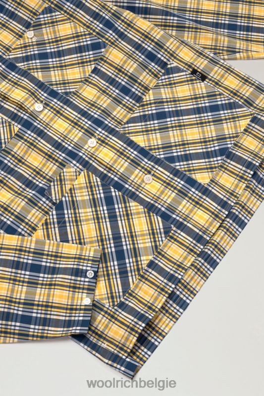 overshirt van een wattenmix Woolrich Heren 8TTN0540 gele ruit kleding