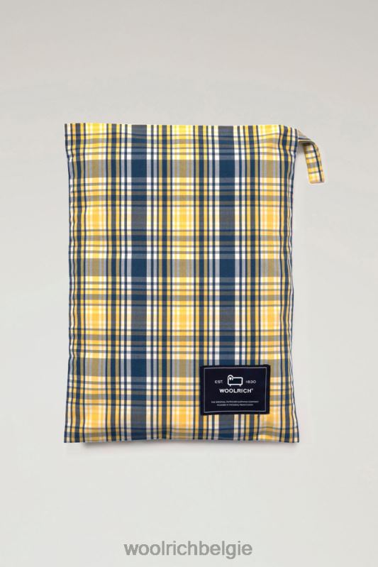 overshirt van een wattenmix Woolrich Heren 8TTN0540 gele ruit kleding