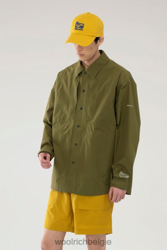 overshirt van gore-tex infinium Woolrich Heren 8TTN0525 olijf kleding