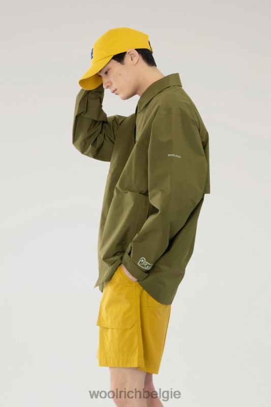 overshirt van gore-tex infinium Woolrich Heren 8TTN0525 olijf kleding