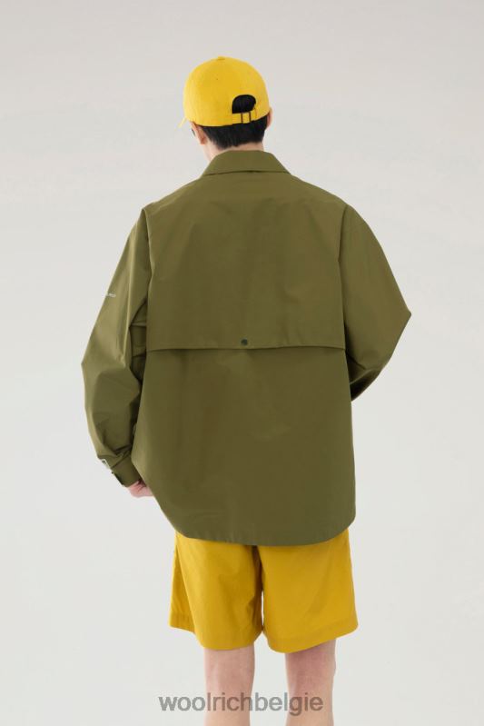 overshirt van gore-tex infinium Woolrich Heren 8TTN0525 olijf kleding