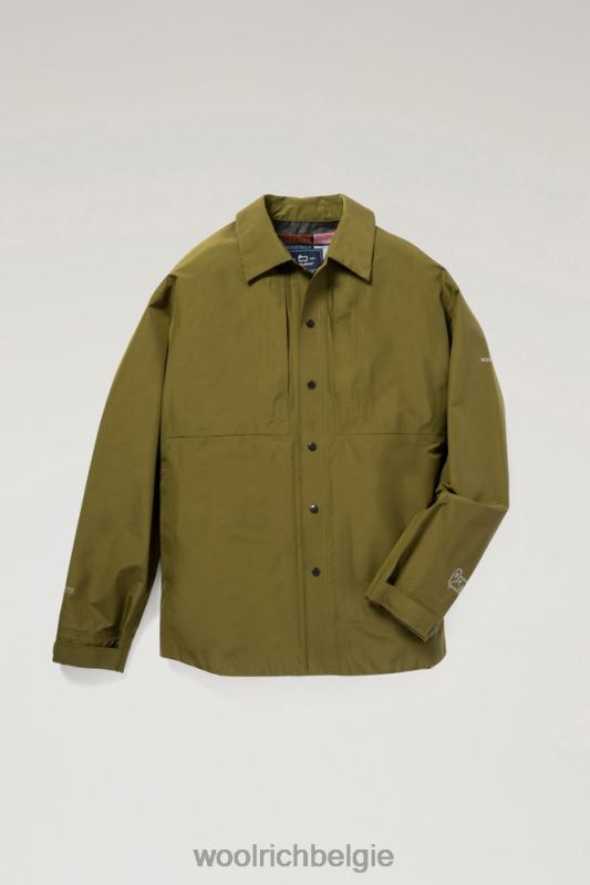 overshirt van gore-tex infinium Woolrich Heren 8TTN0525 olijf kleding