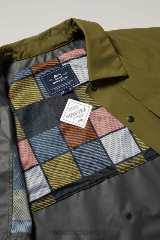 overshirt van gore-tex infinium Woolrich Heren 8TTN0525 olijf kleding