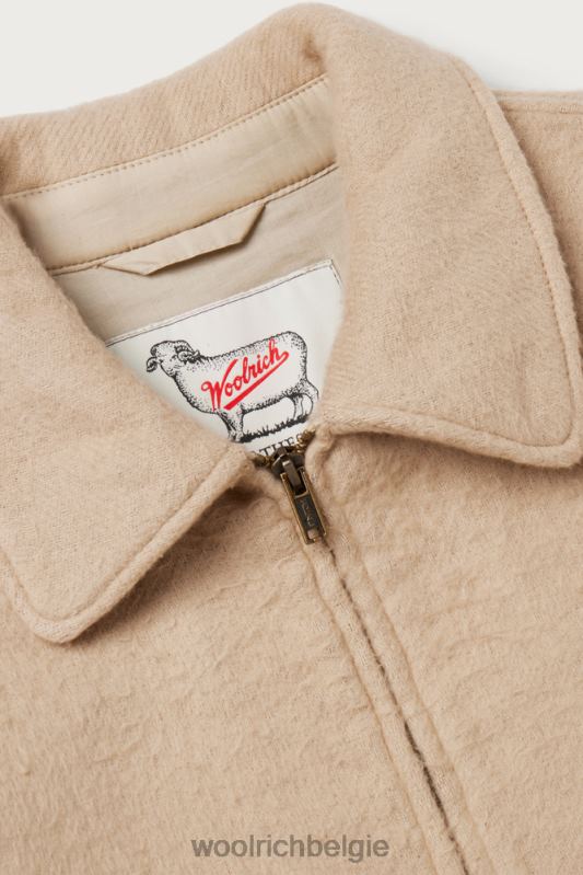 overshirt van puur katoen met jacquard-afwerking - een dezer dagen Woolrich Heren 8TTN0597 streep zand kleding