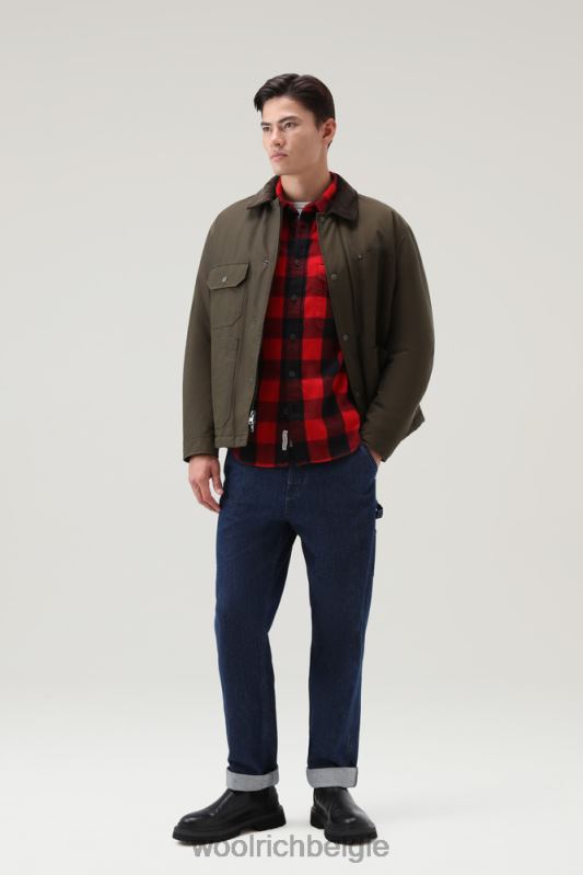 oxbow flanellen geruit overhemd Woolrich Heren 8TTN0737 rode buffel kleding
