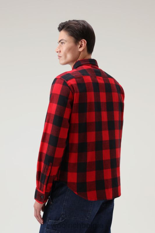 oxbow flanellen geruit overhemd Woolrich Heren 8TTN0737 rode buffel kleding