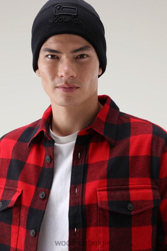 oxbow flanellen geruit overhemd Woolrich Heren 8TTN0737 rode buffel kleding