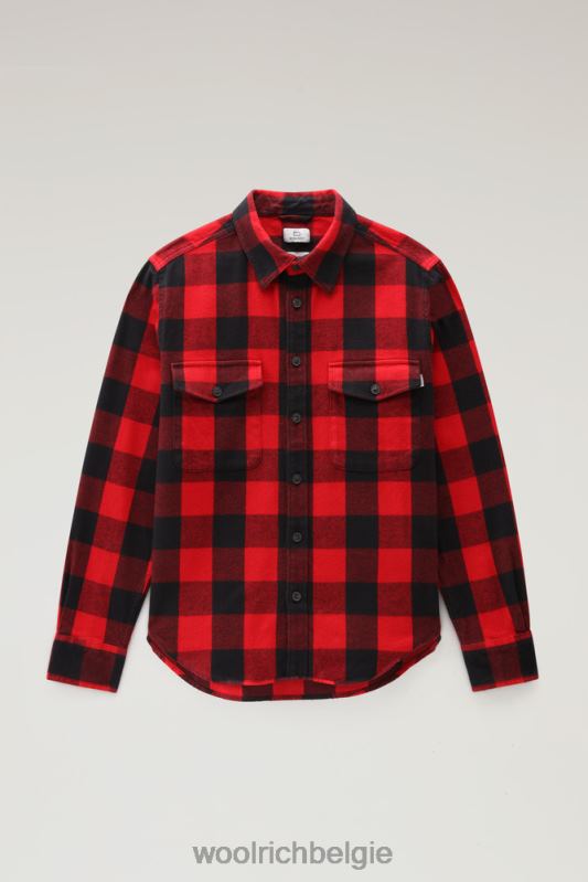 oxbow flanellen geruit overhemd Woolrich Heren 8TTN0737 rode buffel kleding