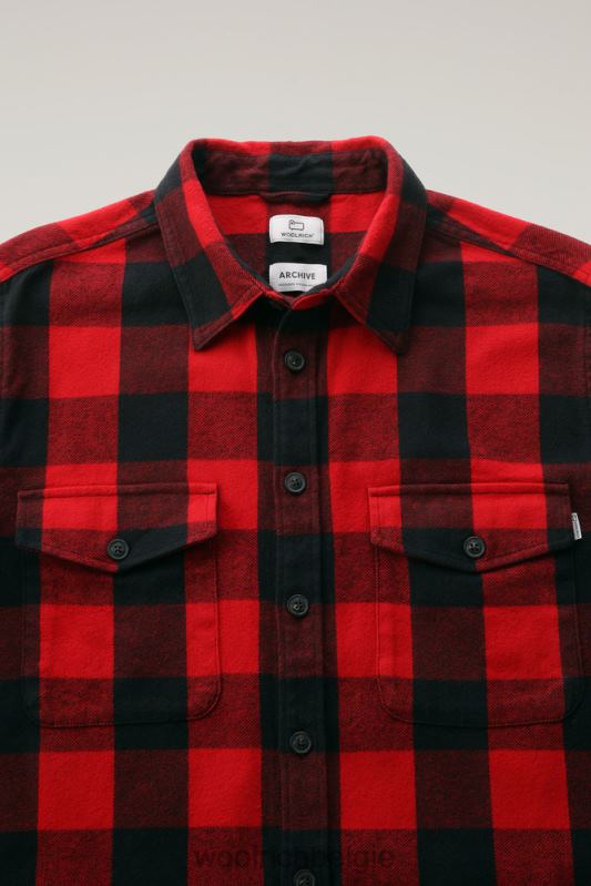 oxbow flanellen geruit overhemd Woolrich Heren 8TTN0737 rode buffel kleding