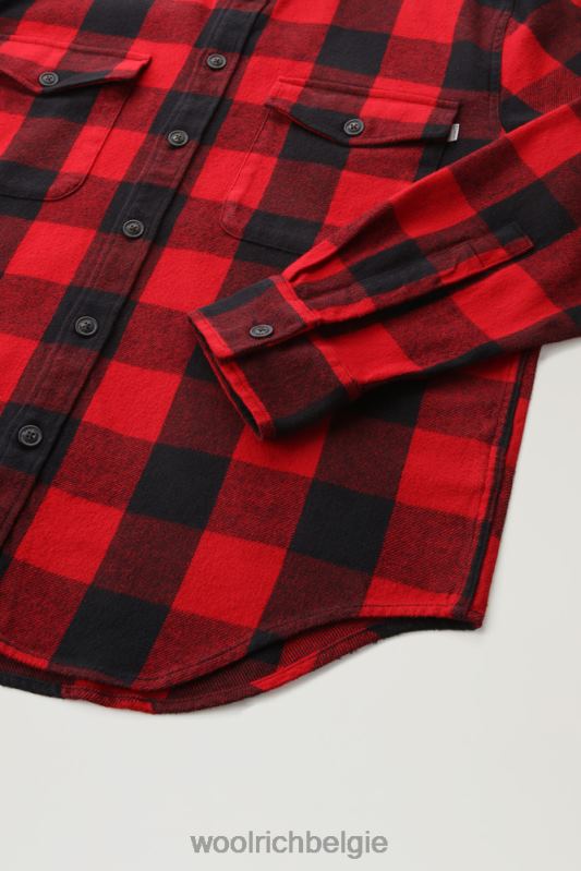 oxbow flanellen geruit overhemd Woolrich Heren 8TTN0737 rode buffel kleding