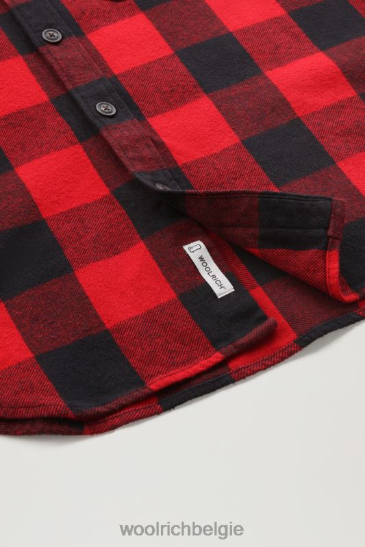 oxbow flanellen geruit overhemd Woolrich Heren 8TTN0737 rode buffel kleding