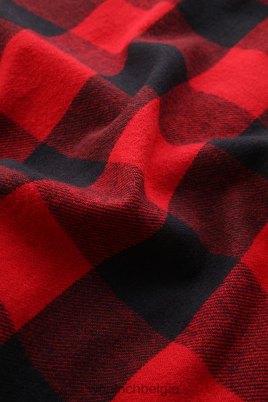 oxbow flanellen geruit overhemd Woolrich Heren 8TTN0737 rode buffel kleding