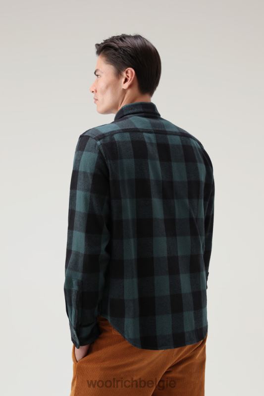 oxbow flanellen geruit overhemd Woolrich Heren 8TTN0782 pijnboom buffel kleding