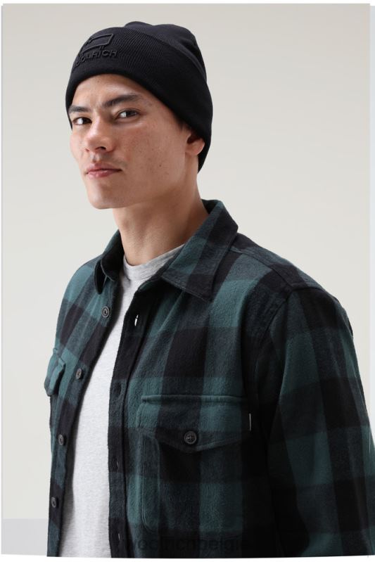 oxbow flanellen geruit overhemd Woolrich Heren 8TTN0782 pijnboom buffel kleding